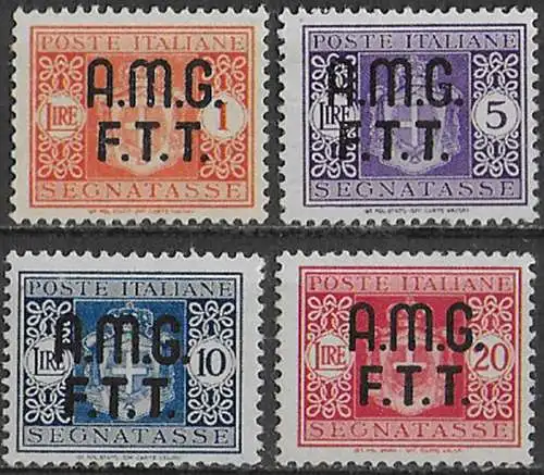 1947 Trieste A segnatasse 4v. MNH Sassone n. 1/4