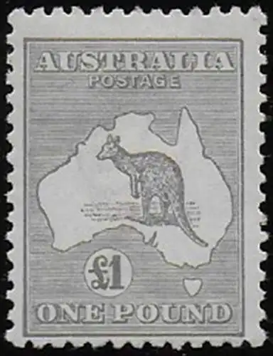 1924 Australia Kangaroo 1£ grey MLH SG n. 75