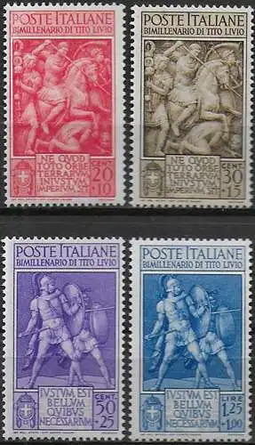 1941 Italia Bimillenario di Tito Livio 4v. mc MNH Sassone n. 458/61