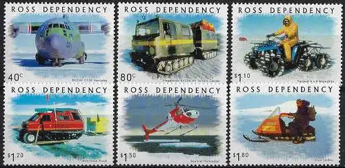 2000 Ross Dependency antarctic transport 6v. MNH SG. n. 66/71
