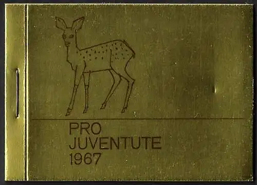 1967 Svizzera Pro Juventute booklet gold MNH SBHV n. 16