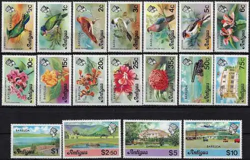 1977 Barbuda pictorial series 18v. MNH SG. n. 305/22