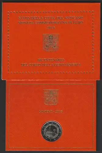 2016 Vaticano Gendarmeria euro 2,00 FDC - BU in folder