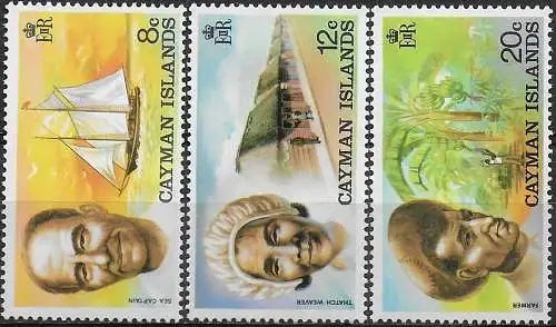 1974 Cayman Islands local industries 3v. MNH SG n. 360/62
