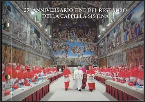2019 Vaticano Restauro Cappella Sistina euro 2,00 busta filatelico-numismatica