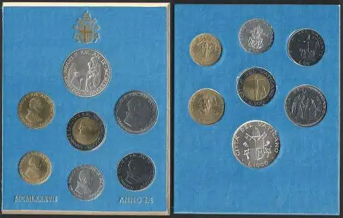 1987 Vaticano divisionale 7 monete FDC