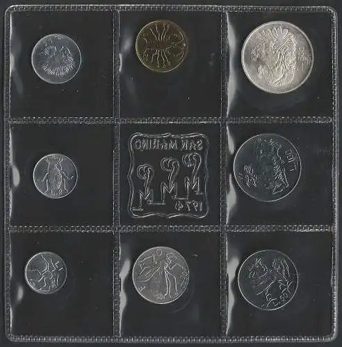 1974 San Marino serie divisionale 8 monete FDC