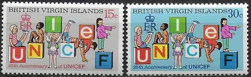 1971 British Virgin Islands UNICEF 2v. MNH SG n. 267/268