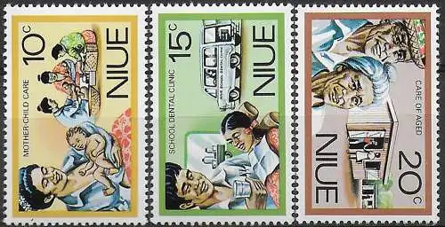 1977 Niue personal services 3v. MNH SG n. 216/18