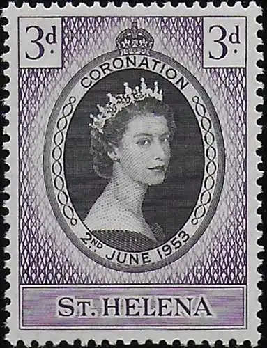 1953 St Helena Coronation 1v. MNH SG n. 152