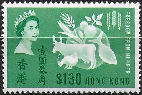 1963 Hong Kong Freedom from Hunger 1v. MNH SG n. 211