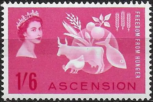1963 Ascension Freedom from Hunger 1v. MNH SG n. 84