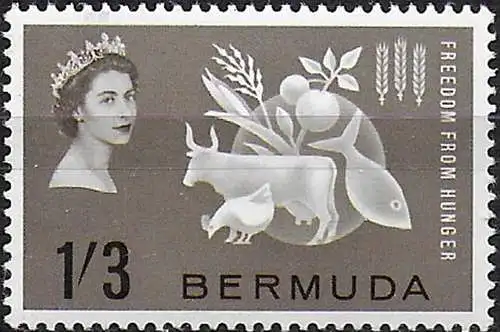 1963 Bermuda Freedom from Hunger 1v. MNH SG n. 180