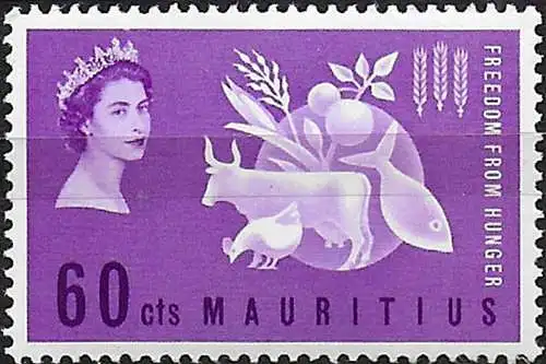 1963 Mauritius Freedom from Hunger 1v. MNH SG n. 311