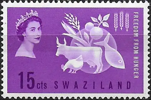 1963 Swaziland Freedom from Hunger 1v. MNH SG n. 106