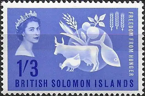 1963 British Solomon Freedom from Hunger 1v. MNH SG n. 100