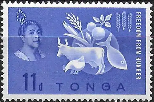1963 Tonga Freedom from Hunger 1v. MNH SG n. 128