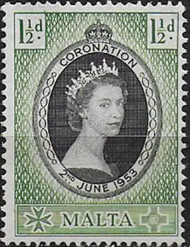 1953 Malta Coronation MNH SG n. 261