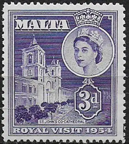 1954 Malta Royal Visit MNH SG n. 262