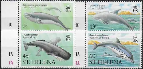 1987 St Helena marine mammals 4v. MNH S.G. n. 509/12