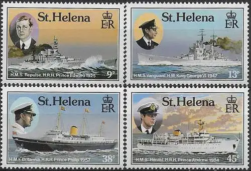 1987 St Helena royal visit 4v. MNH SG n. 501/04