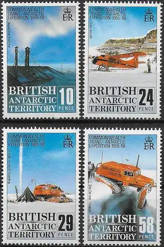 1988 British Antartic Territory Trans-Antartic expedition 4v. MNH SG n. 163/166