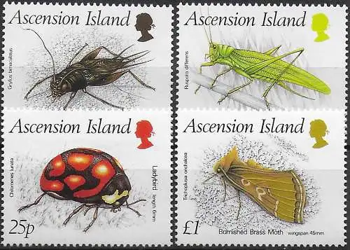 1988 Ascension insects 4v. MNH SG n. 452/55