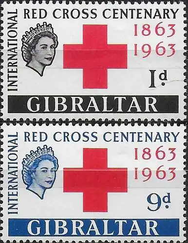 1963 Gibraltar Red Cross Centenary 2v. MNH SG n. 175/76