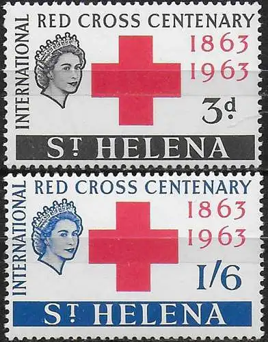 1963 St Helena Red Cross Centenary 2v. MNH SG n. 191/92