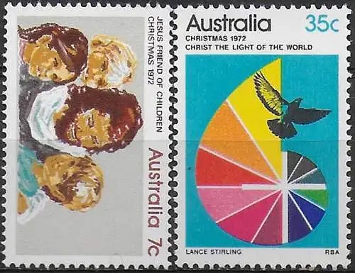 1972 Australia Christmas 2v. MNH Michel n. 511/12