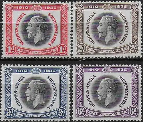 1935 South West Africa Silver Jubilee 4v. MNH SG n. 88/91