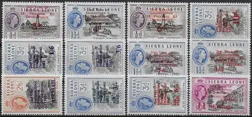 1963 Sierra Leone 2nd Ann. of Independence 12v. MNH SG n. 257/68