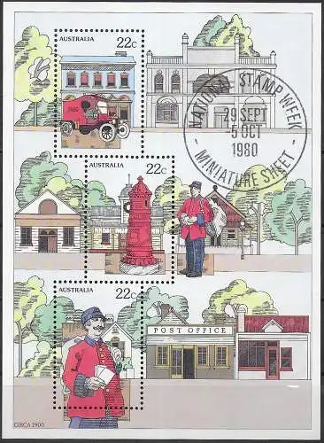 1980 Australia National Stamp Week MNH SG. n. MS 757