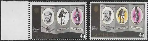 1970 St Helena Dickens 4d. yellow omitted bf MNH SG n. 249b