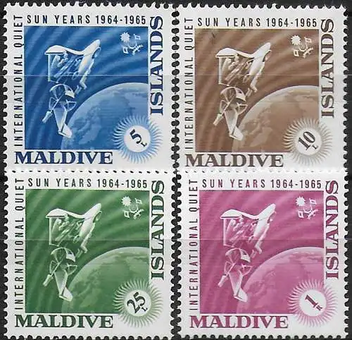 1965 Maldive Quiet Sun Years 4v. MNH SG n. 148/51