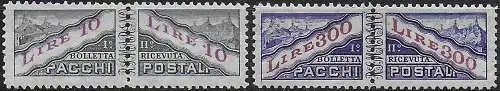 1953 San Marino parcel post 2v. MNH Sassone n. 35/36