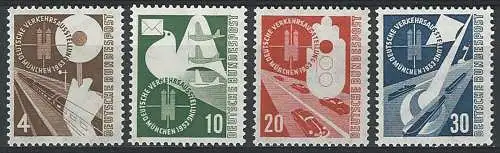 1953 Germania Means of transport 4v. MNH Unificato n. 53/56