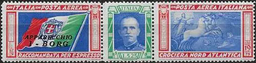 1933 Italia Crociera I-BORG airmail MNH Sassone n. 51D