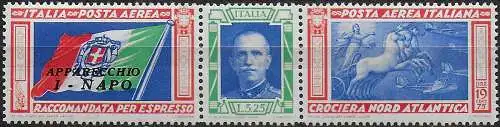 1933 Italia Crociera I-NAPO airmail MNH Sassone n. 51M