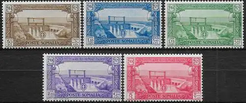 1930 Somalia Istituto Agricolo 5v. MNH Sassone n. 144/48