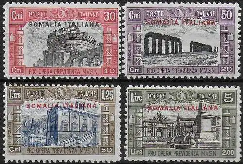 1929 Somalia Pro Milizia II 4v. MNH Sassone n. 119/22