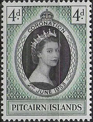 1953 Pitcairn Islands Coronation MNH SG n. 17