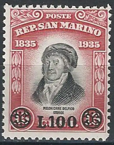 1948 San Marino Delfico sopr. MNH Sass. n. 341