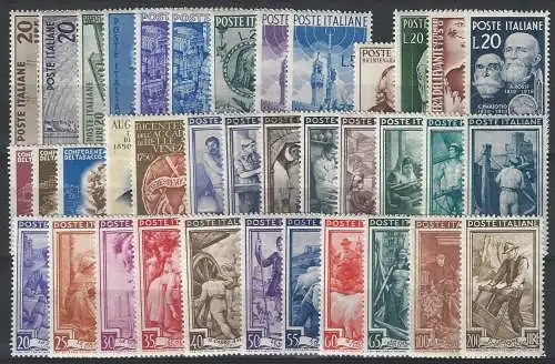 1950 Italia annata completa 37v. MNH