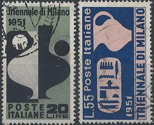 1951 Italia Triennale di Milano US Sass. n. 666/67