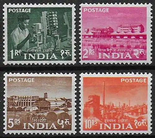 1959 India 4v. "Five Year Plan" MNH SG n. 413/16