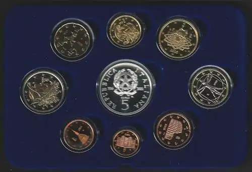 2006 Italia divisionale Proof nascita della Repubblica 9 monete