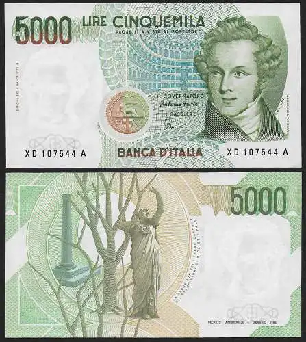 2001 Italia Lire 5.000 Vincenzo Bellini FDS Rif. BI 69Da Gigante