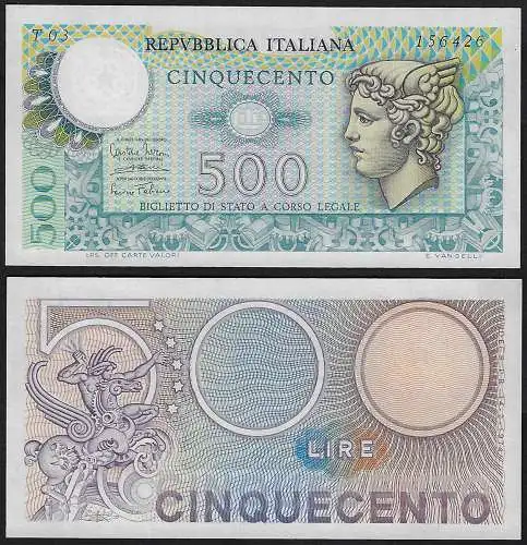 1974 Italia Lire 500 Mercurio FDS Rif. BS 26A Gigante