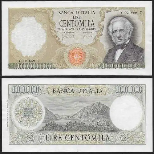 1970 Italia Lire 100.000 Manzoni qSUP Rif. BI 82B2 Gigante